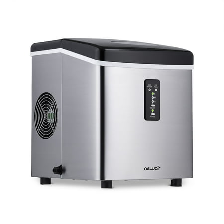 NewAir - 12" 28-lb Portable Ice Maker - 3 Ice Sizes - Stainless Steel
