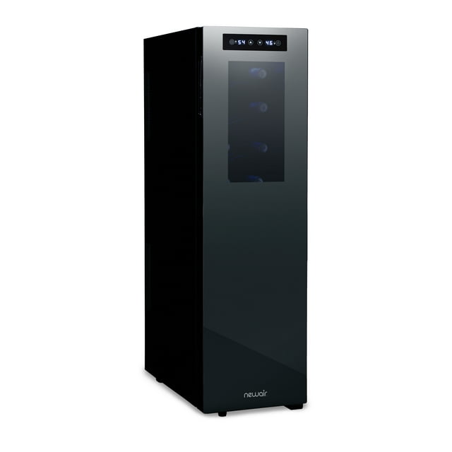 Newair Shadow-Tᵀᴹ Series Wine Cooler Refrigerator 18 Bottle Dual Temperature Zones, Freestanding Mirrored Wine Fridge with Double-Layer Tempered Glass Door & Thermoelectric Cooling