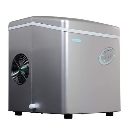 NewAir - 12" 28-lb Portable Ice Maker - 3 Ice Sizes - Silver