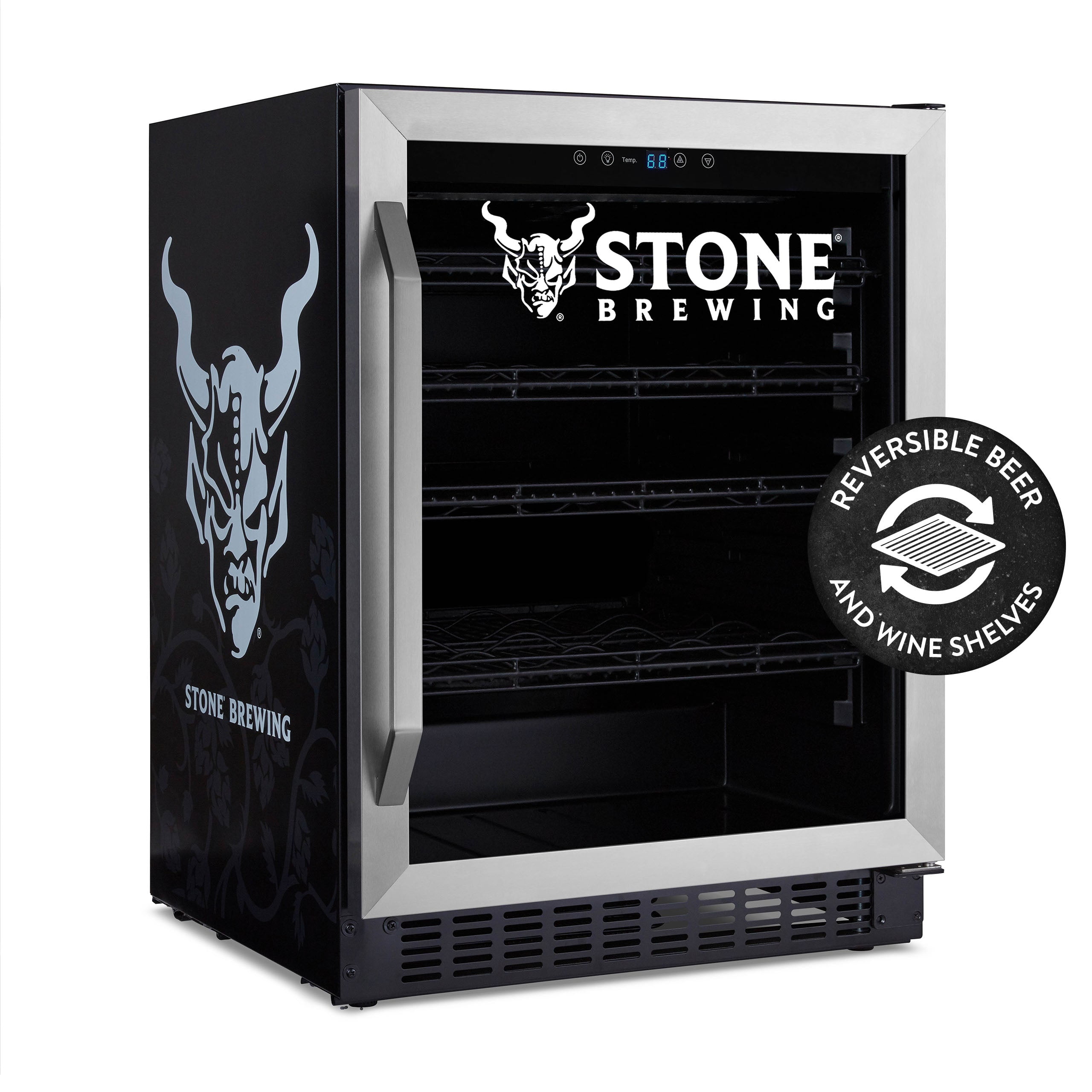 Newair Stone® Brewing 180 Can FlipShelf™ Beverage and Beer Refrigerator