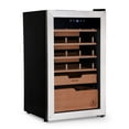 thumbnail image 1 of Newair x Boveda 500 Cigar Count Electric Humidor, Spanish Cedar Shelves with Temperature Control, Built-In Boveda Humidity Control in Stainless Steel, 1 of 19