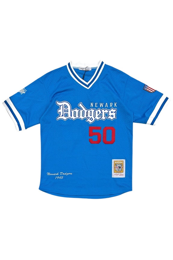 Newark Dodgers Men's Headgear Classics Negro Baseball League Batting Practice Jersey (Large, Blue)