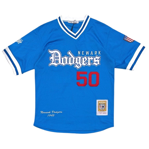Newark Dodgers Men's Headgear Classics Negro Baseball League Batting Practice Jersey (Small, Blue)
