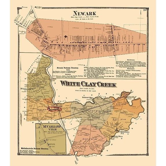 Newark White Clay Creek Delaware Landowner Poster Print by Beers Beers DENE0003