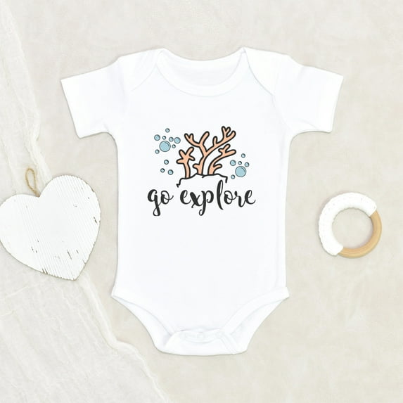 Newbabywishes - Adorable Goes Exploring Corals Baby Clothes for Boys and Girls - Sea Baby Clothing