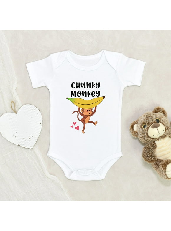 Newbabywishes - Chunky Monkey Banana Baby Clothes for Boys and Girls - Animals Baby Clothing