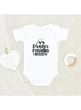  WOOYONGING Daddy's Fishing Buddy Cute Newborns Outfits