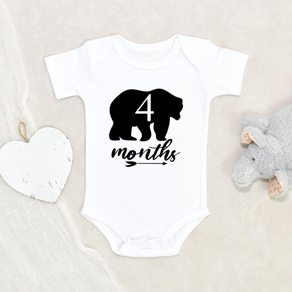Newbabywishes - Cute Fourth Beary Milestones Baby Clothes for Boys and ...
