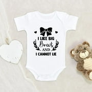 Newbabywishes - Funny Liked Big Bows and Cannot Lie Baby Clothes for Girls - Newborn Baby Clothing