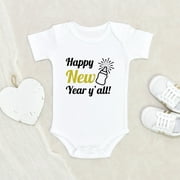 Newbabywishes - Happy Newest Years Y'all Baby Clothes for Boys and Girls - Newborn Baby Clothing