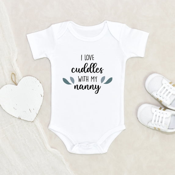 Newbabywishes - Loved Cuddles with my Nanny Baby Clothes for Boys and Girls - Cute Baby Clothing