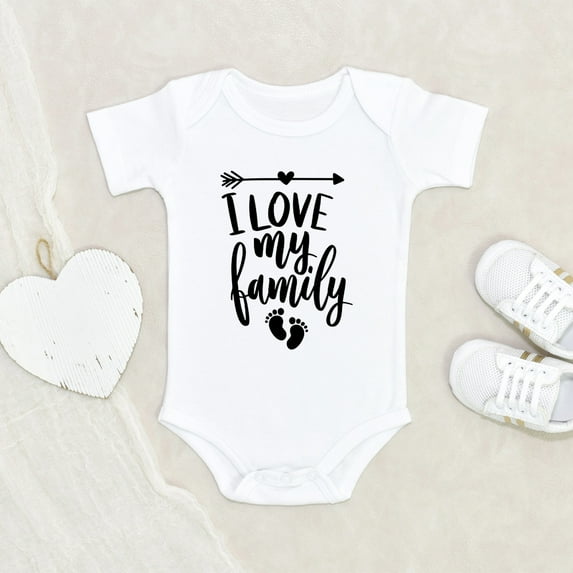 Newbabywishes - Loves My Family Baby foot Baby Clothes for Boys and Girls - Newborn Baby Clothes