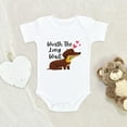 thumbnail image 1 of Newbabywishes - Worthful Long Wait Pun Baby Clothes for Boys and Girls - Dachshund Baby Clothing, 1 of 4