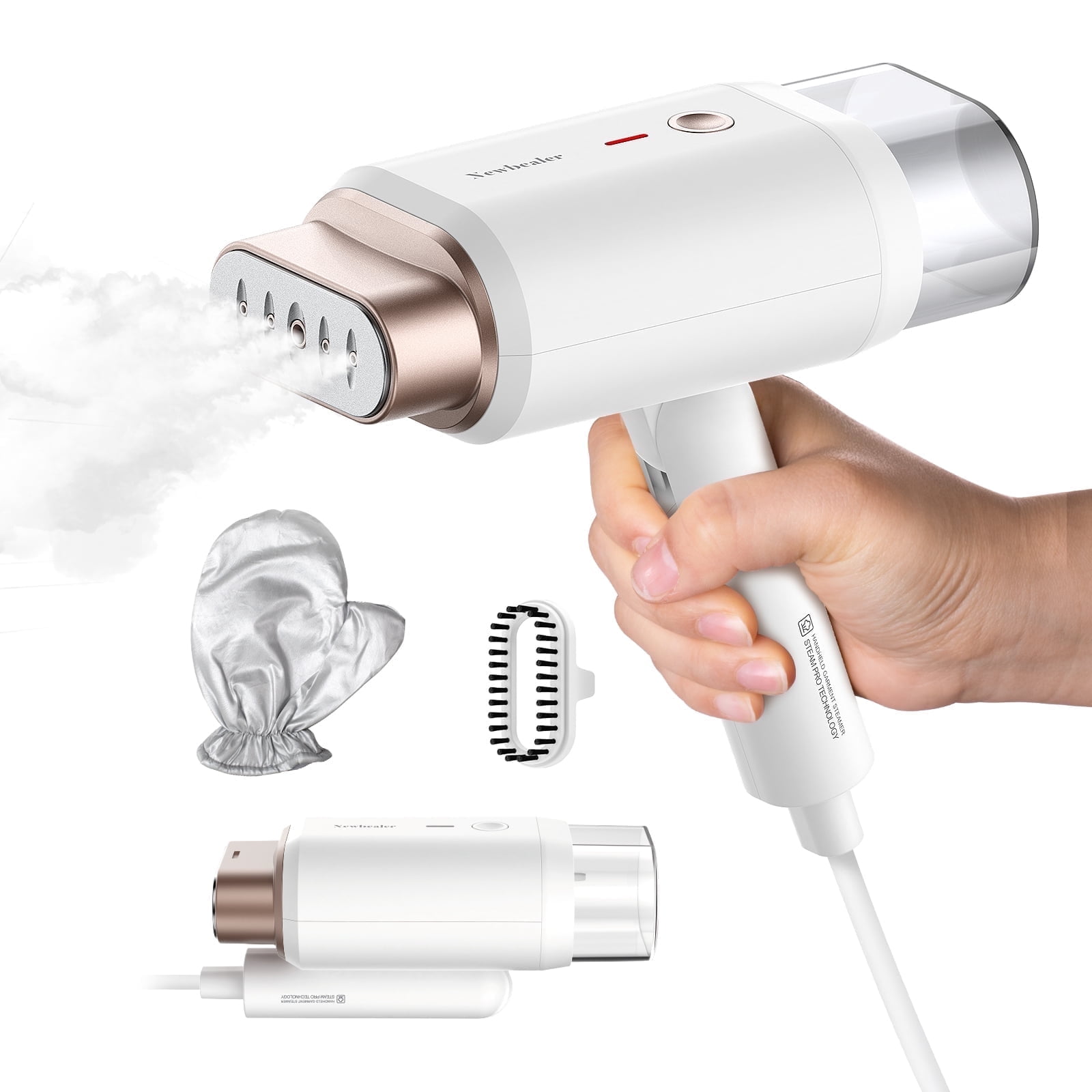 Steamer for Clothes,1200W Powerful Handheld Garment Steamer,2 Levels Steaming,20s Heat-up,180ml Detachable Water Tank for Home & Travel
