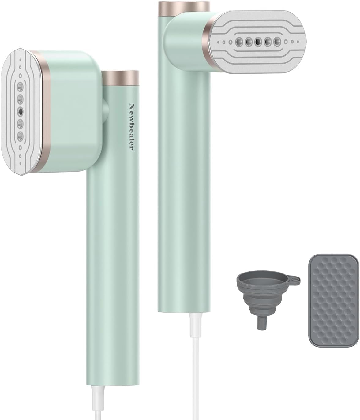 Newbealer Portable Steamer for Clothes, Leak-Proof Handheld Garment Steamer & Iron,15s Fast Heat-up, 120ml Compact Water Tank, Lightweight for Suitcase & Carry-on,Mint Green​