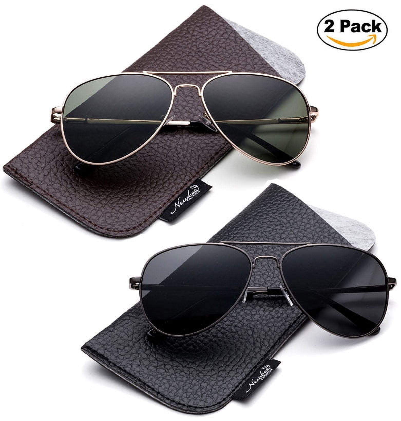 Newbee Fashion 2 Pack Polarized Kids Teens Juniors Avaitor Polarized