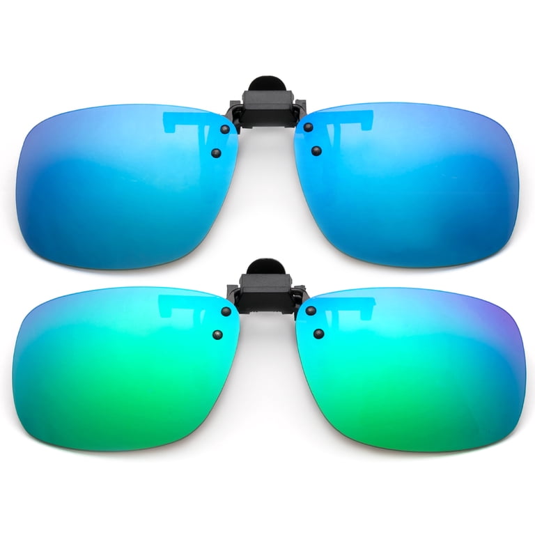 Metal Clip On Polarized Sunglasses with UV Protection tooloflife 1/2 Pcs Polarized Lenses Clip On Glasses  main image 3