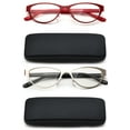 thumbnail image 1 of Newbee Fashion- 2 Packs Women Reading Glasses Premium High Quality Cat eye Reading Glasses for Women with Case Hard Case, 1 of 4