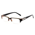 thumbnail image 1 of Newbee Fashion - "Aliz" Unisex Clear Lens Sleek Half Frame Slim Temple Fashion Glasses, 1 of 2