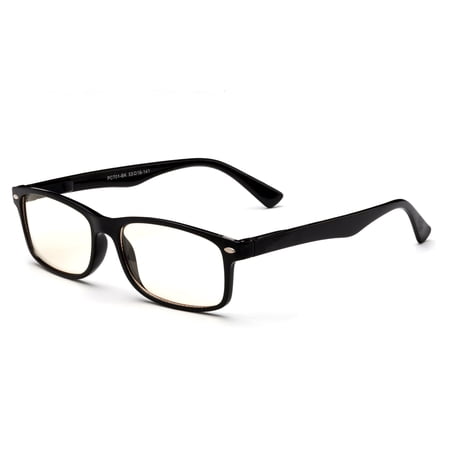 Newbee Fashion - Anti-Reflective Comfortable Computer Reading Glasses (No Magnification) Helps Eye Strain, Fatigue and Dry Eyes from Digital Devices with Anti-Blue Light, Anti-UV and Anti-Glare