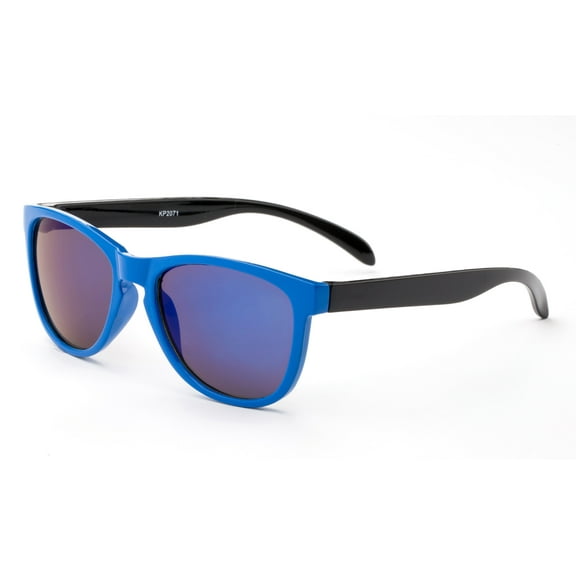 Newbee Fashion - "Benji" Kyra Kids Keyhole Design Flash/Mirror Sunglasses Ages 1-10 Comfortable Fit with UV Protection