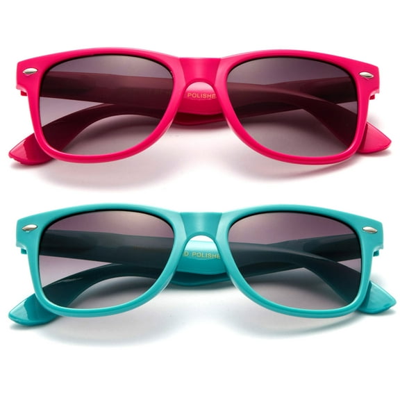 Newbee Fashion - "Blue" Kids Style Sunglasses with Comfortable Spring Temple UV Protection Girls Boys Toddlers Sunglasses ( 1-6 Years)