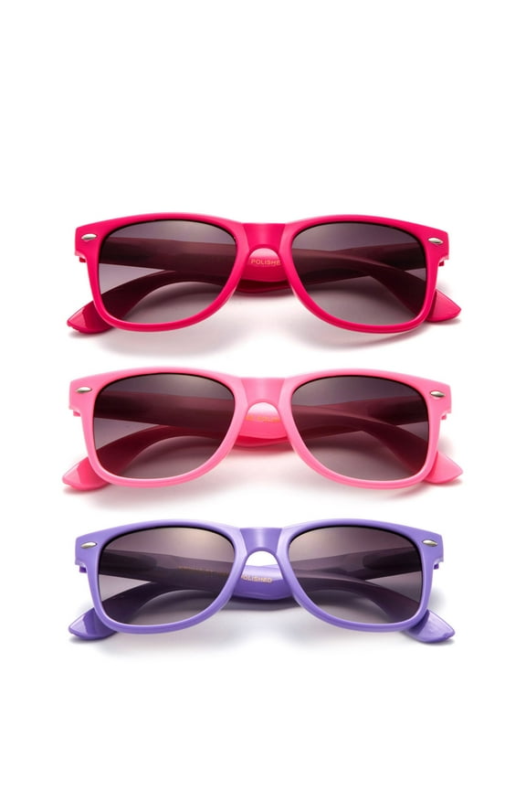 - "Blue" Kids Style Sunglasses with Comfortable Spring Temple UV Protection Girls Boys Toddlers Sunglasses ( 1-6 Years)