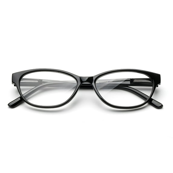 Newbee Fashion Cateye Clear Lens Glasses for Women Cat Eyes Frame with Spring Hinge