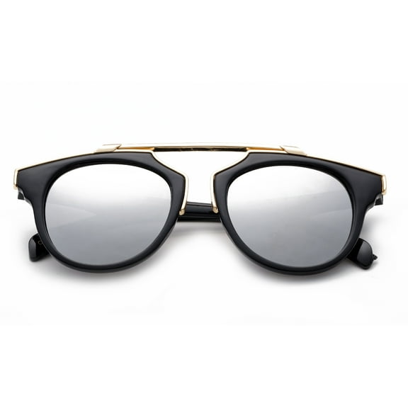 Newbee Fashion -Designer Inspired Kids Girls High Fashion Sunglasses Unique Design Metal Bridge Plastic Frame Fashion Girls Sunglasses with Flash Mirrorrd Lens UV Protection Lead Free High Quality