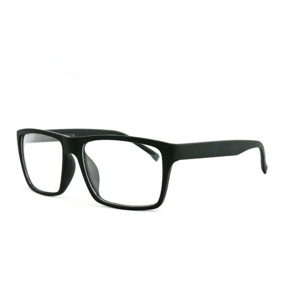 Newbee Fashion -High Quality Classic Unisex Squared Fashion Clear Lens Eye Glasses with Flash Lens