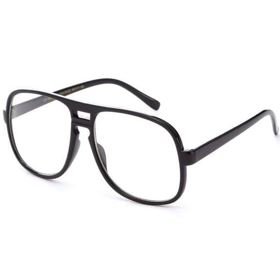 Newbee Fashion® - IG Unisex Slim Frame Lightweight Over Sized Round Clear Lens Fashion Glasses