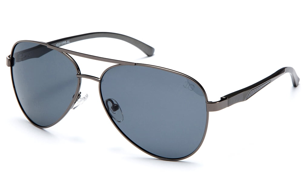 Newbee Fashion - IG511PR-AL Polarized Lens Men Metal Frame Aluminum Spring Temple Fashion Sunglasses