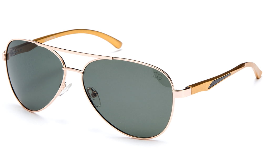 Newbee Fashion - IG511PR-AL Polarized Lens Men Metal Frame Aluminum Spring Temple Fashion Sunglasses