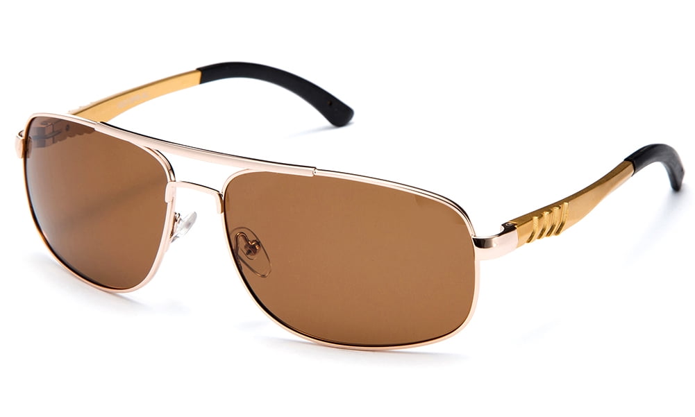 Newbee Fashion - IG513PR-AL Polarized Lens Men Metal Frame Aluminum Spring Temple Fashion Sunglasses