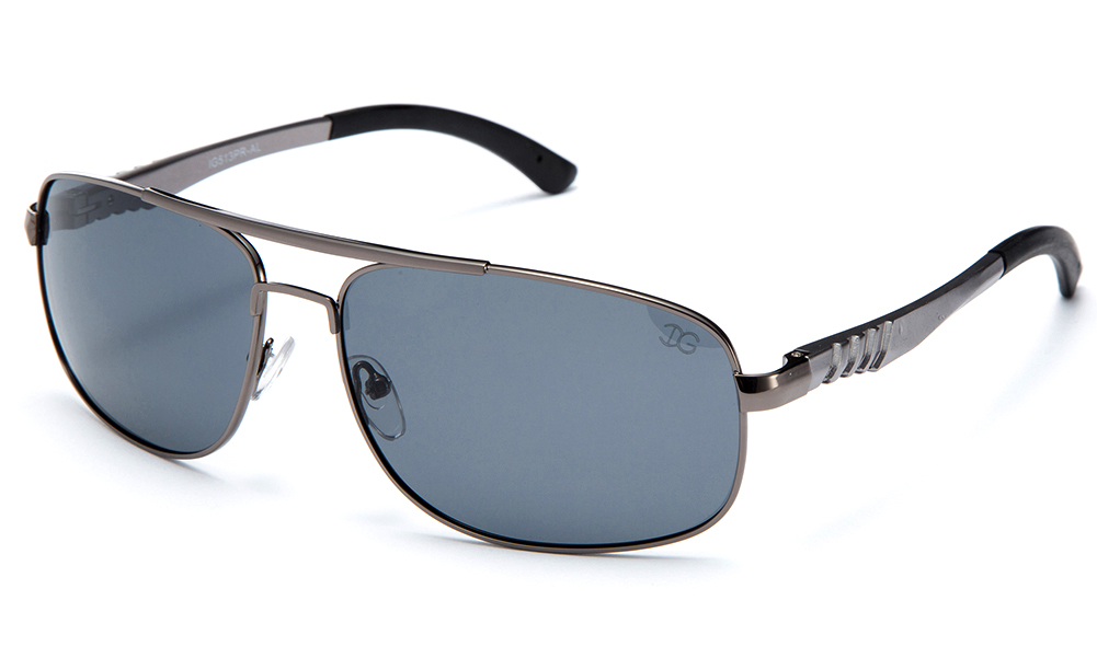 Newbee Fashion - IG513PR-AL Polarized Lens Men Metal Frame Aluminum Spring Temple Fashion Sunglasses