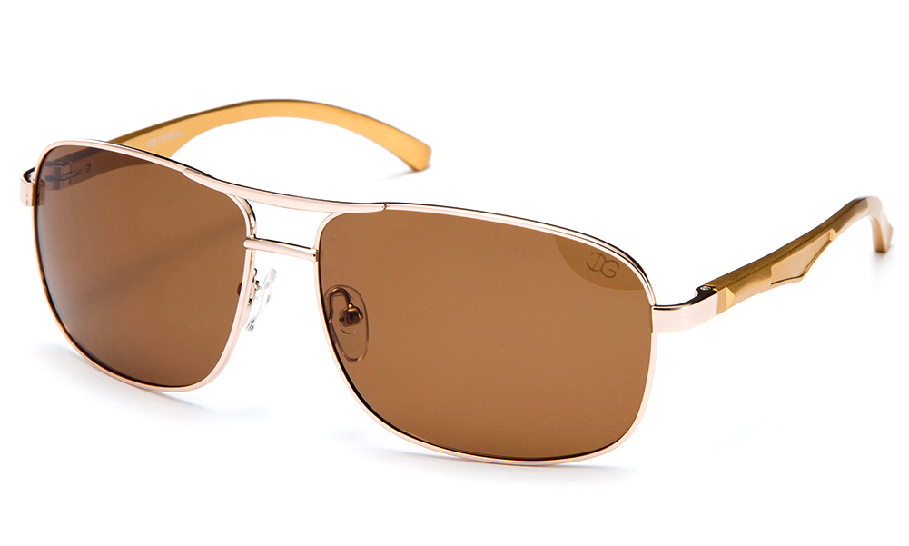 Newbee Fashion - IG517PR-AL Polarized Lens Men Metal Frame Aluminum Spring Temple Fashion Sunglasses