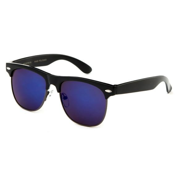 Newbee Fashion - "Kay" Kids Vintage Metal Finish Flash Lens Fashion Sunglasses