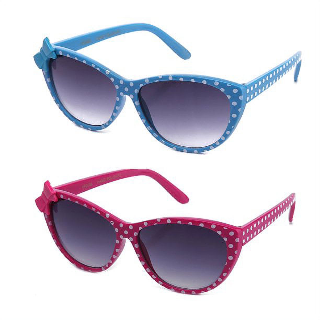 Newbee Fashion - Kids Girls Cute Bow Fashion Sunglasses One Piece Shield Lense (4-12 Years) UV Protection - image 1 of 1