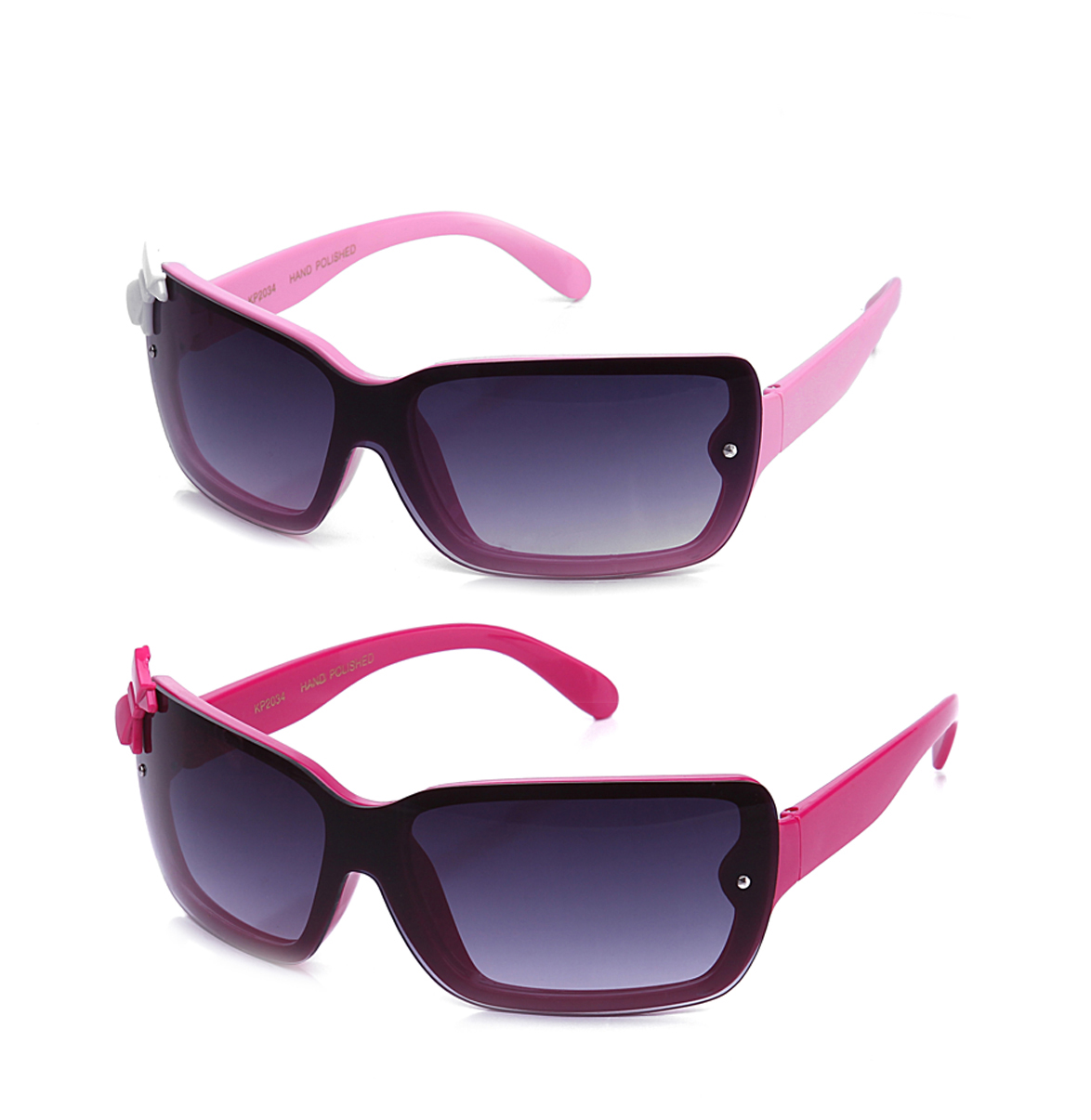 Newbee Fashion - Kids Girls Cute Bow Fashion Sunglasses One Piece Shield Lense (4-12 Years) UV Protection - image 1 of 1