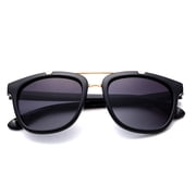 Newbee Fashion -Kids Girls High Fashion Plastic Aviator Sunglasses with Metal Bridge Stylish Oversized Fashion Girls Sunglasses with Flash Mirrorrd Lens UV Protection Lead Free High Quality