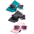 thumbnail image 1 of Newbee Fashion- Kids Girls Toddlers Fashion Sunglasses Cateye Cute Sunglasses with Flowers UV Protection w/Pouch (0-5 YRS), 1 of 4