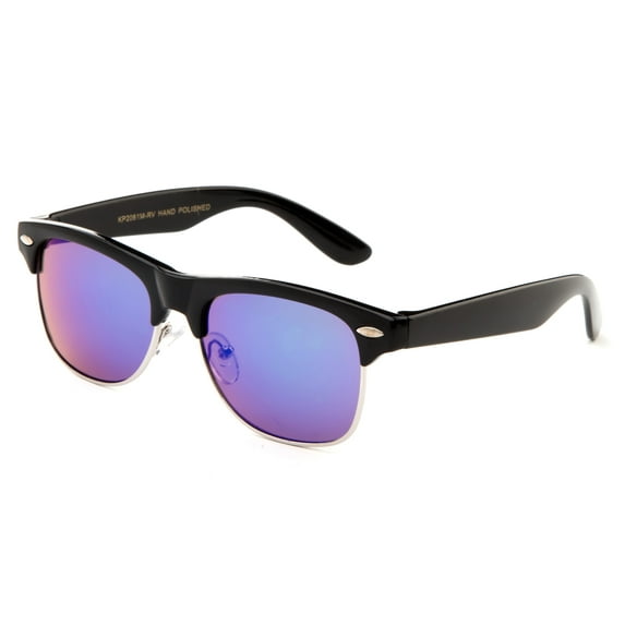 Newbee Fashion Kids Vintage Style Fashion Sunglass Mirror Flash Lens Comfortable Fit UV Protection Lead Free