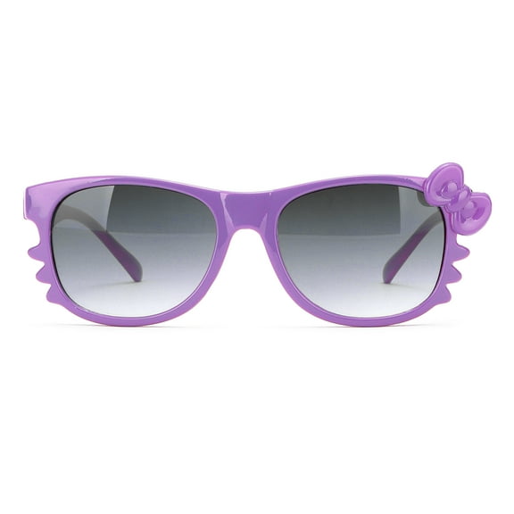 Newbee Fashion - Kyra Kids Retro Hello Kitty w/ Bow and Whiskers Lead-Free Sunglasses