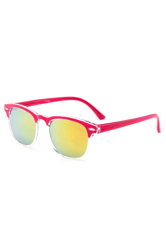 Newbee Fashion-Kyra Kids Two Tone Vintage Style Sunglasses Flash Mirror Lens Girls Boys Sunglasses UV Protection