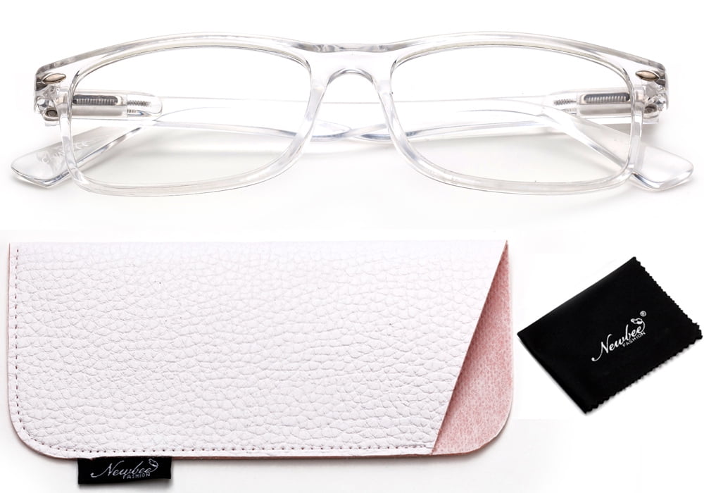 Newbee Fashion- Men Women Non Prescription Fashion Clear Lens Glasses Rectangular Frame