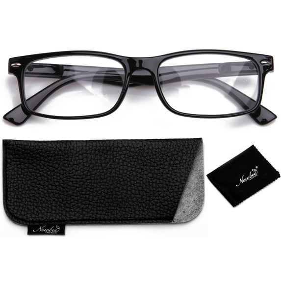Newbee Fashion- Men Women Non Prescription Fashion Clear Lens Glasses Rectangular Frame