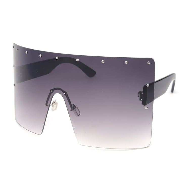 Newbee Fashion One Piece Lens Oversized Square Rimless Large  display picture 1