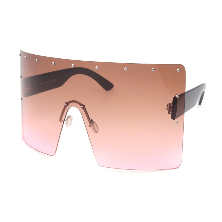 Newbee Fashion One Piece Lens Oversized Square Rimless Large  display picture 1