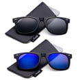 thumbnail image 1 of Newbee Fashion - Polarized Clip-On Flip Up Metal Clip Sunglasses Multi Purpose Flash Polarized Lenses (Glasses not included), 1 of 3