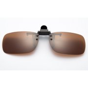 Newbee Fashion - Polarized Clip-On Flip Up Metal Clip Sunglasses Multi Purpose Flash Polarized Lenses Glasses not included